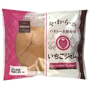 日本奥林烘焙 草莓果酱面包 90克 /Japanische Erdbeere Marmelade Brötchen 90g ORION BAKERY