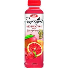 韩国红冰沙 葡萄菠萝芒果味 500毫升 /Smoothie Rot mit Grapefruit- Erdbeer- und Mangogeschmack 500ml OKF