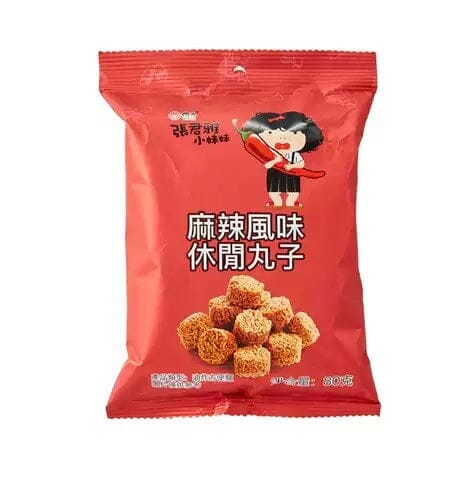 维力 张君雅小妹妹 麻辣风味 休闲丸子 80克 /GGE Wheat Crackers Mala 80g WeiLih
