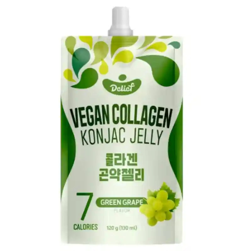 蒟蒻果冻 绿葡萄味 120克 /Konjak Gelee Grüne Traube Vegan 120g DELIEF