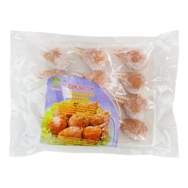 冰冻-Tiefgefroren 椰树牌 酿蟹钳 500克/Garnelenpaste auf Krebschere CangCuaBocTom 500g TCT