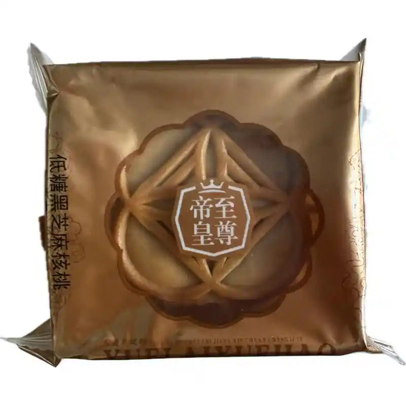 香港帝皇 低糖醇香黑芝麻核桃 月饼 90克 /Mondkuchen Sesam Walnüsse zuckerarm 90g EMPEROR