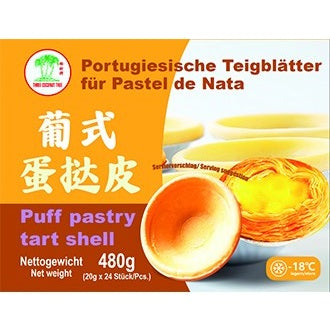 冰冻-Tiefgefroren! 椰树牌 葡氏蛋挞皮 24枚 /Eierkuchenschale im portugiesischen Stil 20g*24 TCT