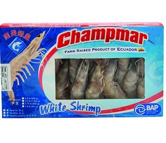 冰冻-Tiefgefroren! 南美白对虾 有头有壳 30/40 2公斤 /Garnelen Vannamel mit Kopf mit Schale 30/40 2kg