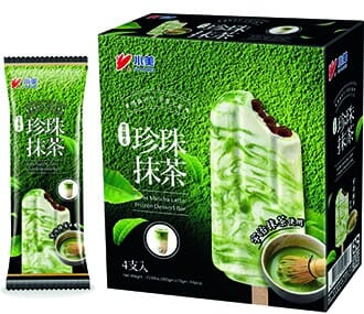 冰冻-Tiefgefroren! 小美 云雾系 珍珠抹茶冰激凌 四支 /Stieleis Tapiokaperlen Matcha 4*75g TW