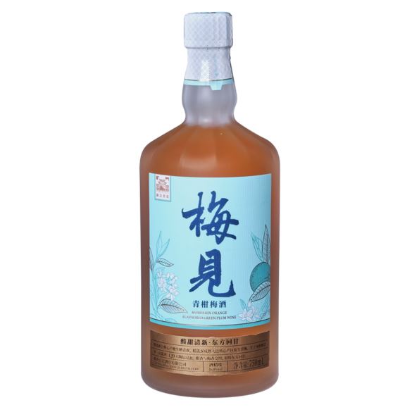 青柑梅见 青梅酒 12度 小瓶 330毫升 /Grüner Mandarinen Pflaumenlikör 12% Vol. 330ml MEI JIAN