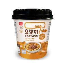 韩国永丰炒年糕 烤肉味 微波杯 140克 /Instant Tteokbokki Reiskuchen Streifen Grillfleisch Geschmack 118g Yopokki YOUNGPOONG