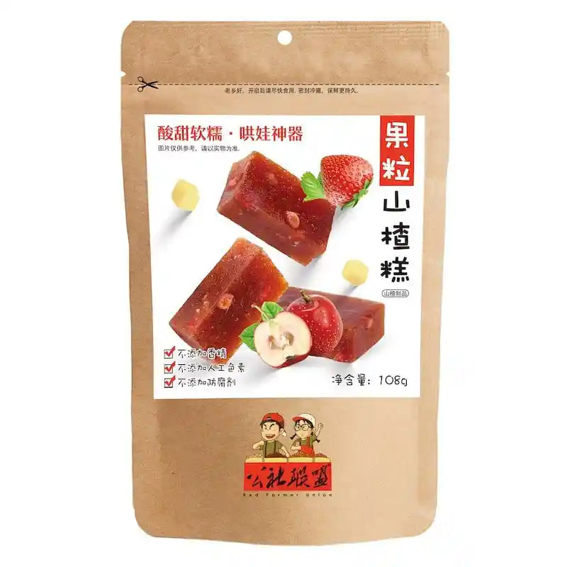 公社联盟 果粒山楂糕 108克 /Hagedorn Kuchen mit Obst 108g GONGSHELIANMENG