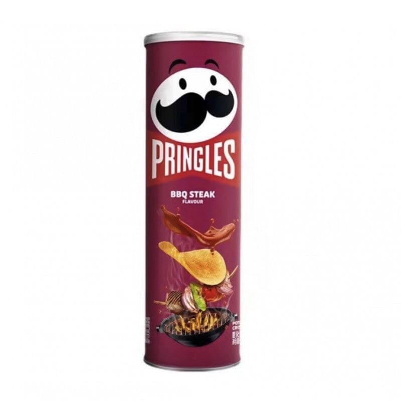 品客 烧烤牛排味 薯片 110克 /Kartoffelchips mit BBQ Steak Geschmack 110g Pringles