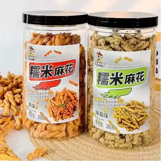 无名小卒 糯米麻花 海苔 260克 / Klebreis Twist Gebäck Seetang Geschmack 260g WMXZ