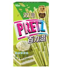 格力高 双层百力滋 抹茶香草 装饰饼干 45克 /Pretz Dekorkeks Vanille Matcha Geschmack 45g GLICO