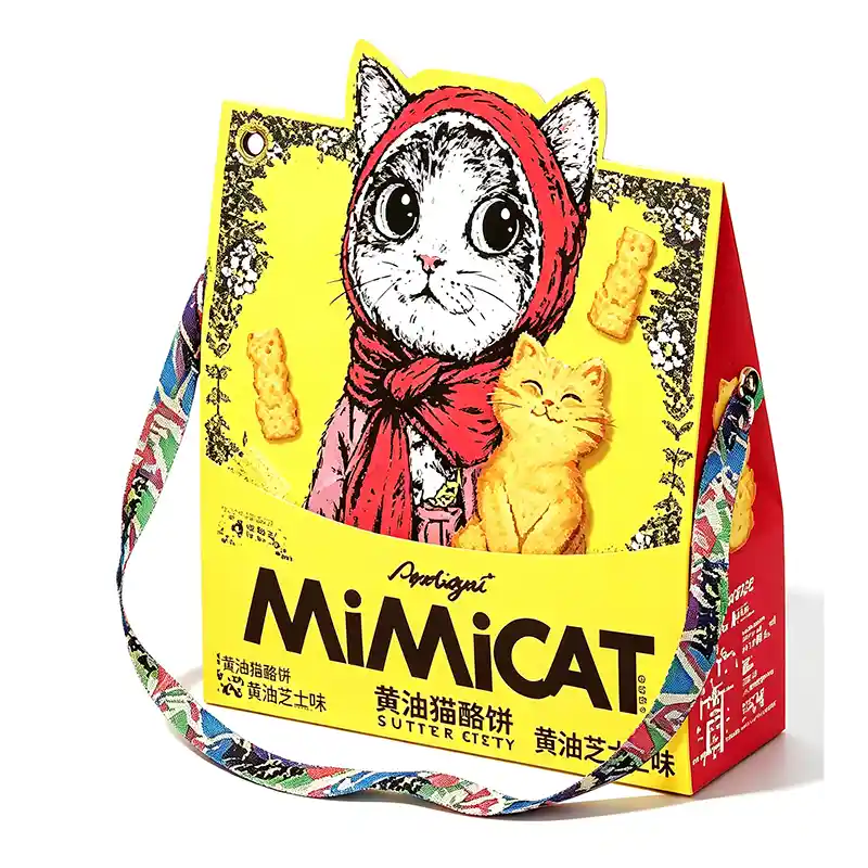 MiMiCAT 黄油猫酪饼 黄油芝士味 128克 /Knusprige Kekse mit cremigem Butter Käse Geschmack 128g MiMiCAT