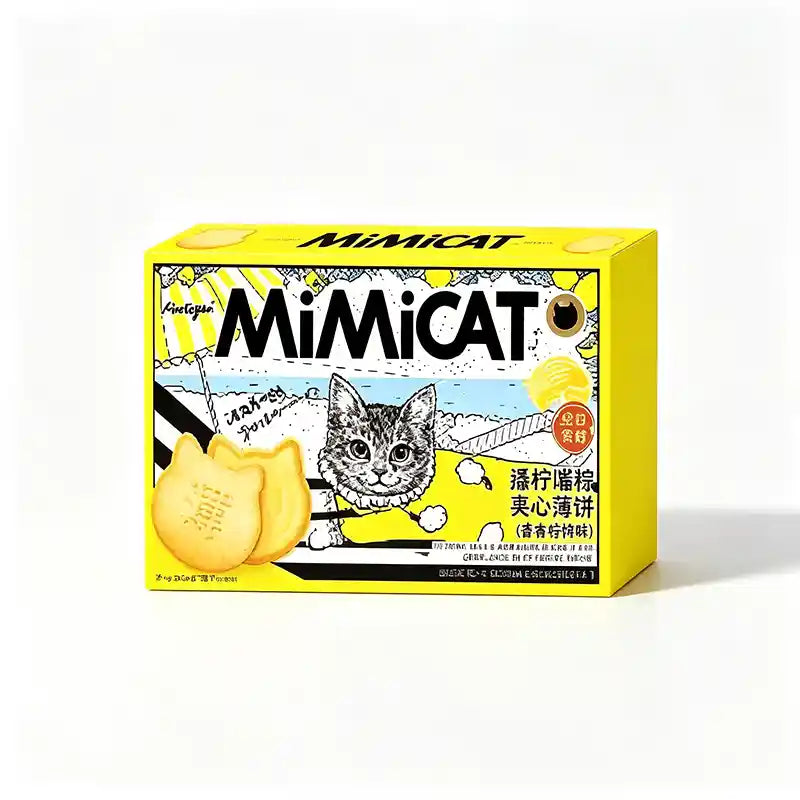 MiMiCAT 夹心薄饼 香水柠檬味 56克 /Dünne Sandwich Kekse mit Zitronengeschmack 56g MiMiCAT