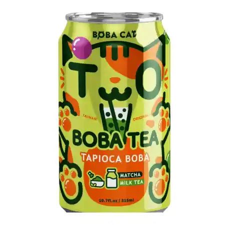 BobaCat 抹茶味珍珠奶茶 315毫升 /Bubble Tee Matcha Geschmack 315ml BobaCat