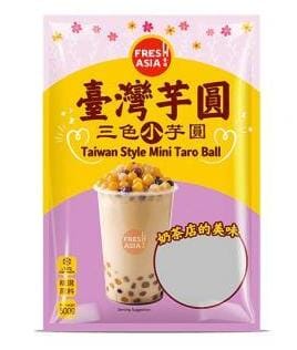 冰冻-Tiefgefroren! 香源 台湾 三色小芋圆 500克 /Mini-Taro-Ball im Taiwan-Stil 500g FRESHASIA