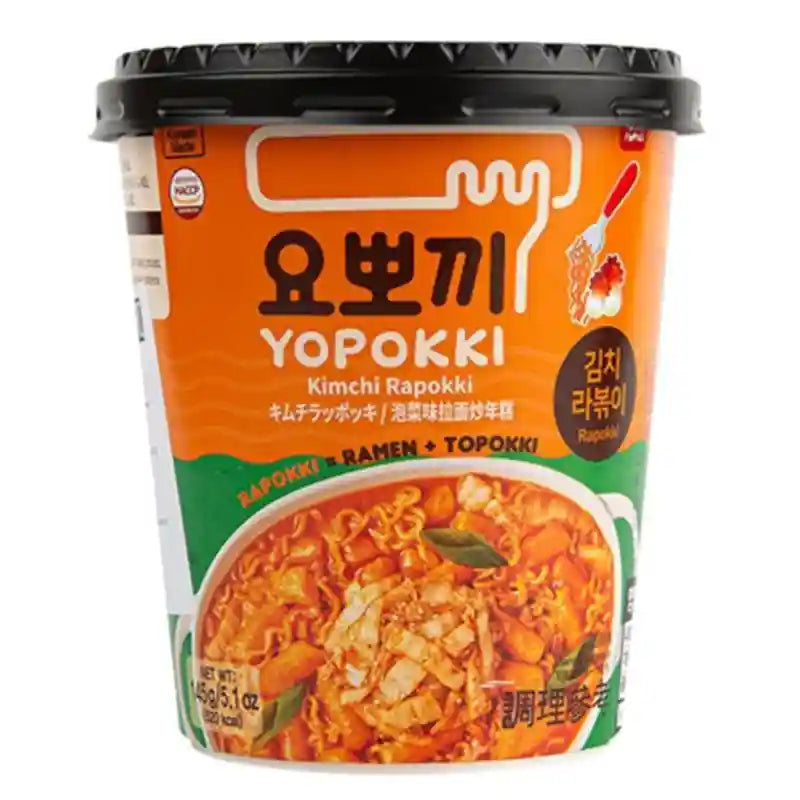 韩国永丰 拉面炒年糕 泡菜味 微波杯 145克 /Ramen mit Reiskuchen Yopokki Kimchi 145g YOUNGPOONG