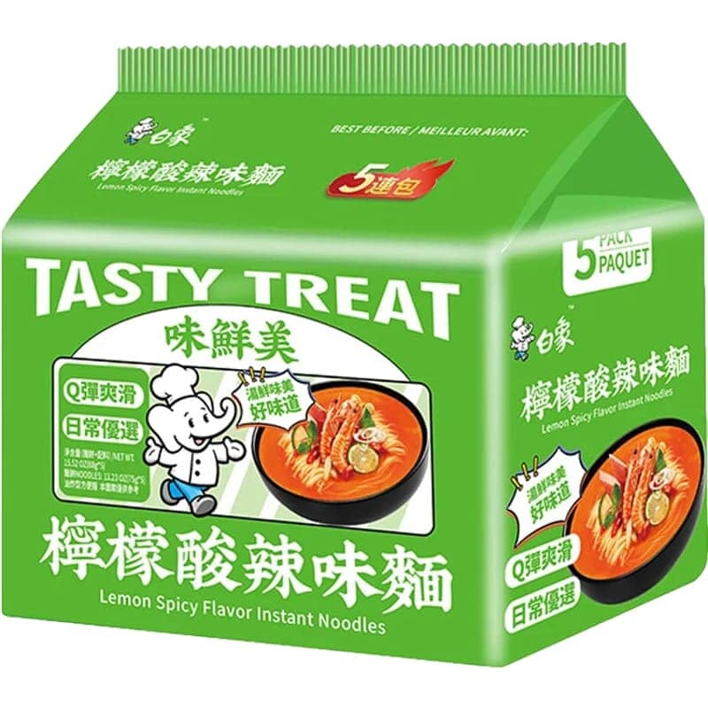 白象 味鲜美 柠檬酸辣味方便面 五连包/Instant Nudeln mit Zitrone Geschmack scharf 88g*5 BAIXIANG