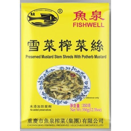 鱼泉 雪菜榨菜丝 350克 /Eingelegte Senf Knolle Seide 350g FISHWELL