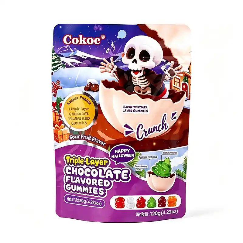 Cokoc 三层巧克力软糖 万圣节款 60克 /Dreischichtige Schoko Gummis Halloween Edition 60g Cokoc