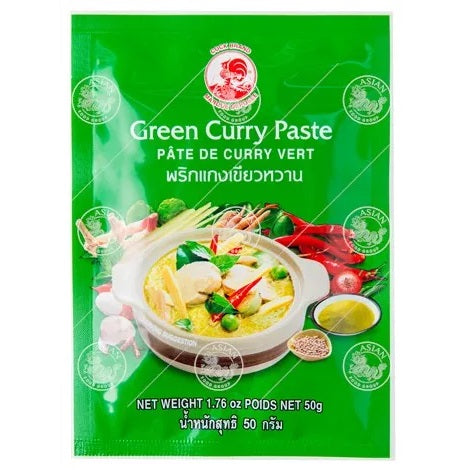 公鸡牌 绿咖喱酱 50克 / Grüne Currypaste 50g Cock Brand