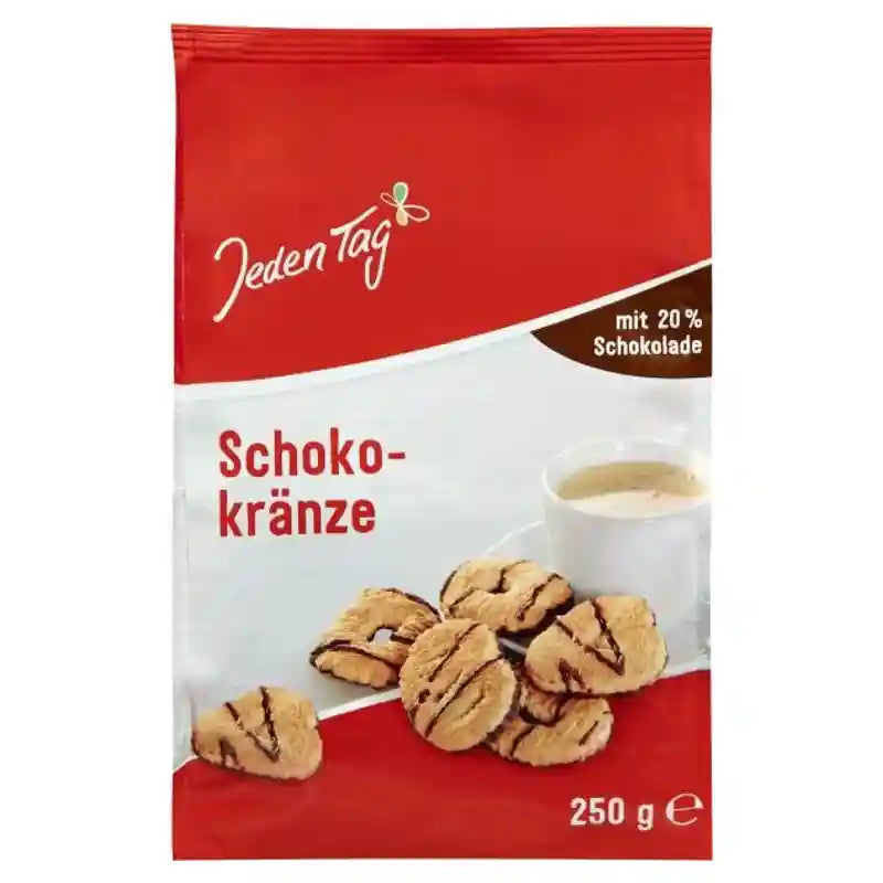 每日 巧克力花圈饼干 250克 /Schokokränze 250g Jeden Tag