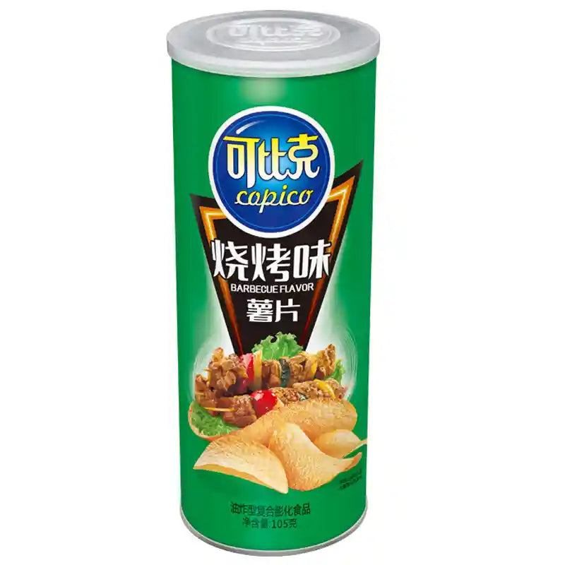 达利园 可比克薯片 烧烤味 105克 /Kartoffelchips mit BBQ-Geschmack 105g Copico