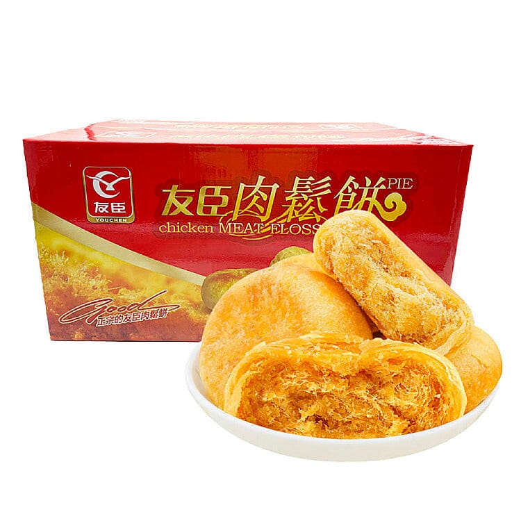 友臣 肉松饼 葱香味 一箱 /Muffin Kuchen mit Schweinefleischseide Frühlingszwiebel Geschmack pro Kiste Youchen