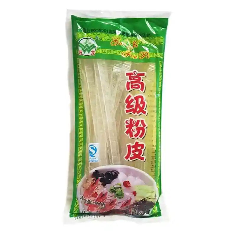 万龙 绿豆粉皮 200克 /Mungbohnennudeln Breit 200g