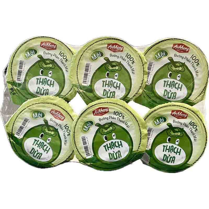 椰子汁 含果肉 6x90克 /Nata de Coco in Kandiszucker 6X90g AH