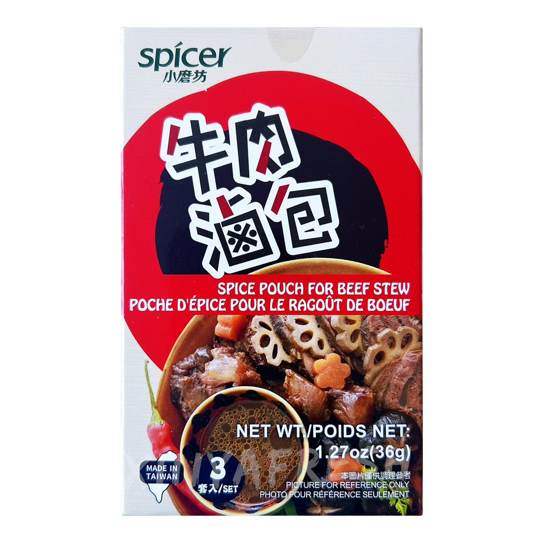 小磨坊 庙口小吃 牛肉卤包 3包 /Gewürze Beutel für Mariniertes Rindfleisch 12g*3 XMF