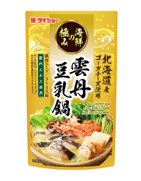 大正 日式 极上海鲜海胆豆乳火锅汤底 750克 /Japanische Feuertopfsauce Käse-Sojamilchgeschmack 750g DAISHO