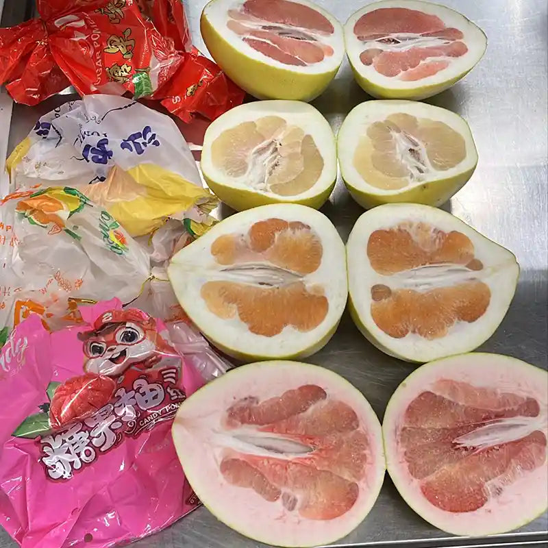 四大名柚 礼盒装 4个 /Pomelo Mischung 4 Farben Geschenkbox