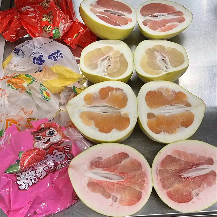 四大名柚 礼盒装 4个 /Pomelo Mischung 4 Farben Geschenkbox