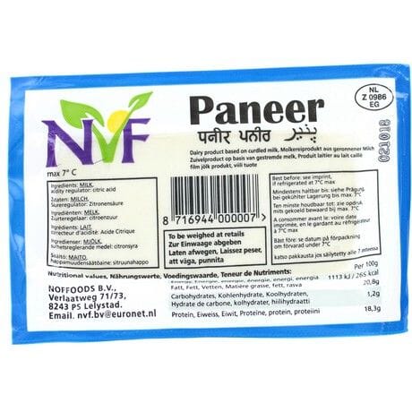 NVF 帕尼尔奶酪素食 一块 /Paneer pro Stück NATURAL VEGETARIAN FOODS