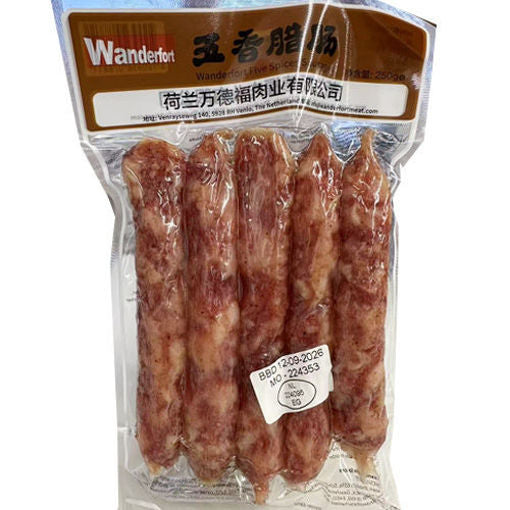 万德福 五香腊肠 250克 /Chinesische Wurst mit Fünf Gewürze Aroma 250g WANDERFORT