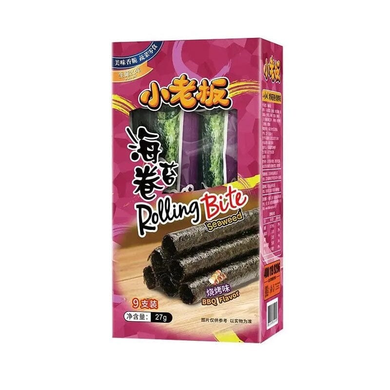 小老板 海苔卷 烧烤味 27克 /Gerosteter Meerespflanze Big Roll BBQ 27g