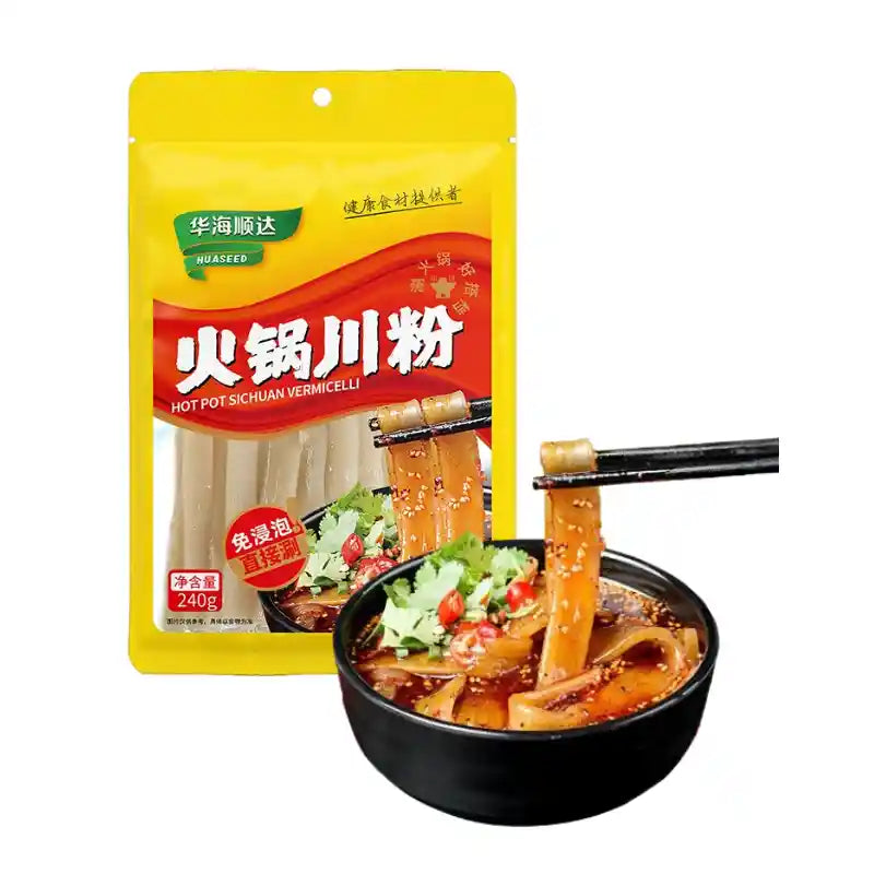 华海顺达 火锅川粉 红薯粉条 240克 /Süßkartoffelnudeln für Feuertopf 240g HUASEED