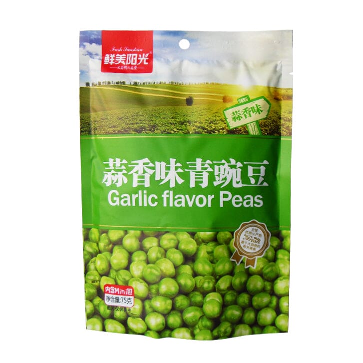 鲜美阳光 蒜香青豌豆 75克 /Grüne Erbsen Knoblauchgeschmack 75g XMYG