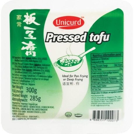 统一豆腐 家常板豆腐 300克 / Gepress Tofu Grün T05 (Fest) 300g UNICURD
