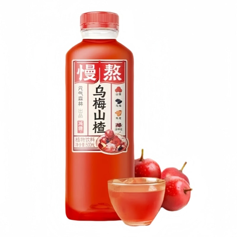 元气森林 慢熬乌梅山楂 饮料 500毫升 /Langsam gekochtes Pflaumen- und Weißdorngetränk 500ml GENKI FOREST