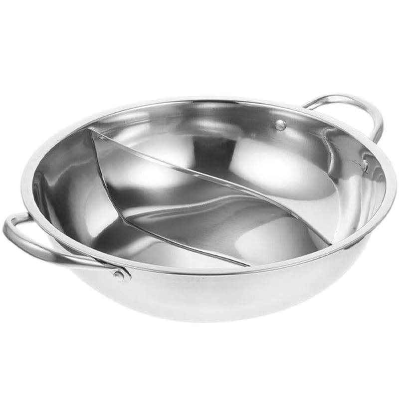 海底捞 28cm鸳鸯锅 火锅 无盖 /Edelstahl 28 cm Doppel-Fach Hot Pot ohne Topfdeckel HAIDILAO
