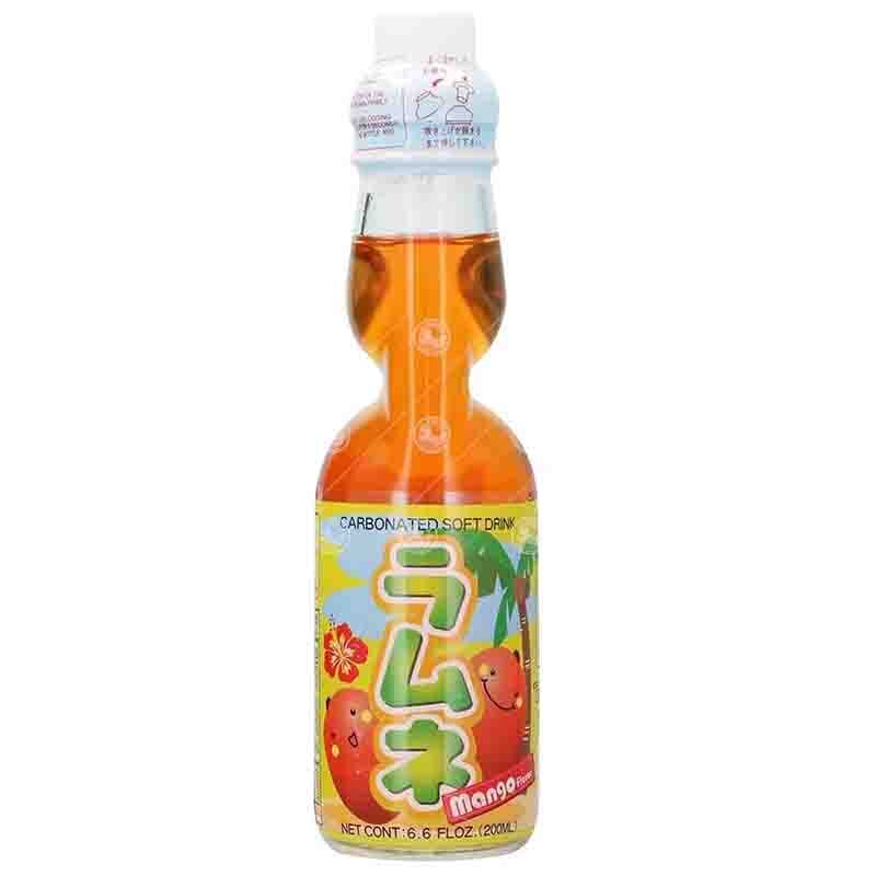 日本波子弹珠汽水 芒果味200毫升 /Ramune Limonade Mango Geschmack 200ml Hatakosen