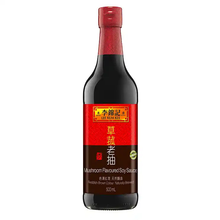 李锦记 至尊草菰老抽 草菇老抽 500毫升 /Dunkle VEGANS Sojasauce Supreme mit Pilzextrakt 500ml LKK