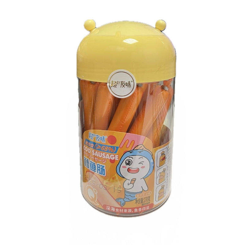 超友味 鳕鱼肠 香浓芝士味 270克/ Kabeljau-Fischwurst mit würzigem Käsegeschmack 15g*18 CYW