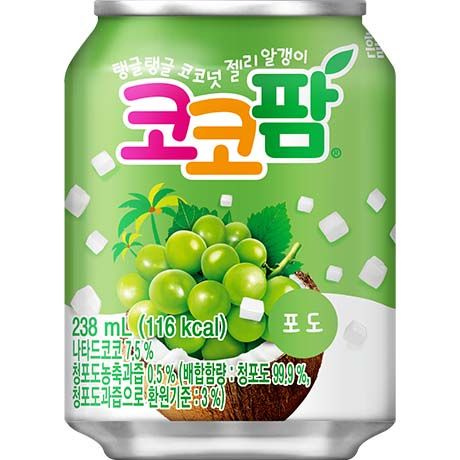 韩国 海太 葡萄汁 含椰果肉 238毫升 /Traubengetränk Nata de Coco Coco Palm 238ml Haitai