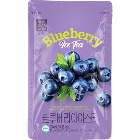 韩国 蓝莓冰茶风味饮品 170毫升 /Koreanische Eistee-Getränk Blaubeer Ade 170ml NOKCHAWON