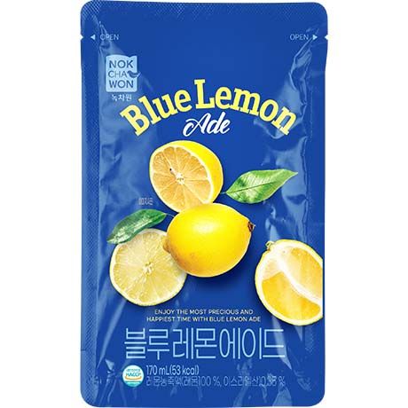 韩国 蓝柠风味清爽饮料 170毫升 /Koreanische Blue Lemon-Getränk Ade 170ml NOKCHAWON (Kopie)