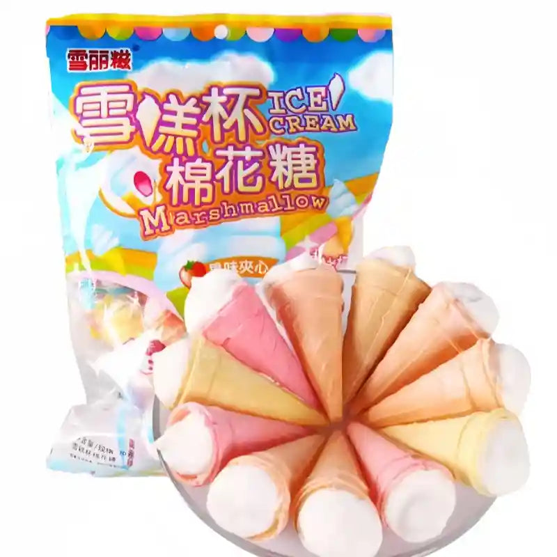 森和园 雪丽糍 雪糕杯棉花糖 什锦味 70克 /Eiswaffelform Marshmallow Gemischter Geschmack mit Füllung 70g SHY