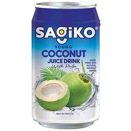 Sagiko 椰子果肉饮料 320毫升 /Kokosgetränk mit Fruchtfleisch 320ml Sagiko