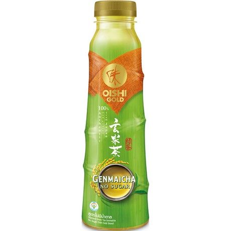 上好佳 无糖玄米茶绿茶 500毫升 /Grüner Tee Getränk Genmaicha ohne Zucker 500ml OISHI